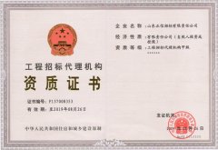工程招標(biāo)代理機(jī)構(gòu)甲級(jí)資質(zhì)證書